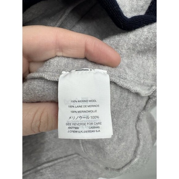 J. Crew Tipped Wool Sweater Blazer Jacket Women Medium Silver Minimalist Modern - Picture 7 of 9